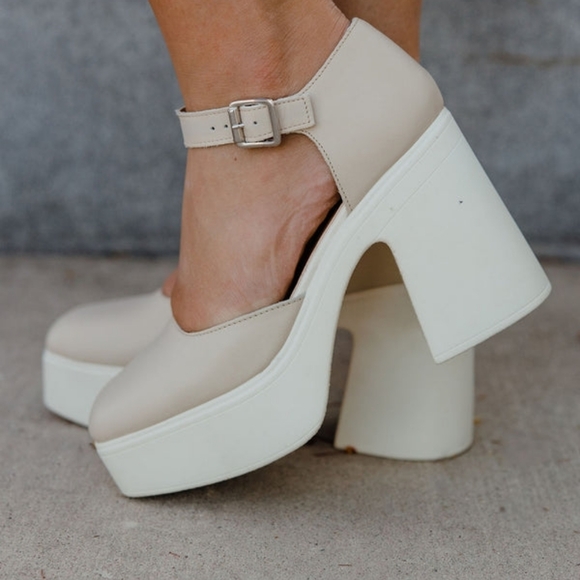 Free People Gwen Platform Mary Janes Moonlight - Picture 2 of 13